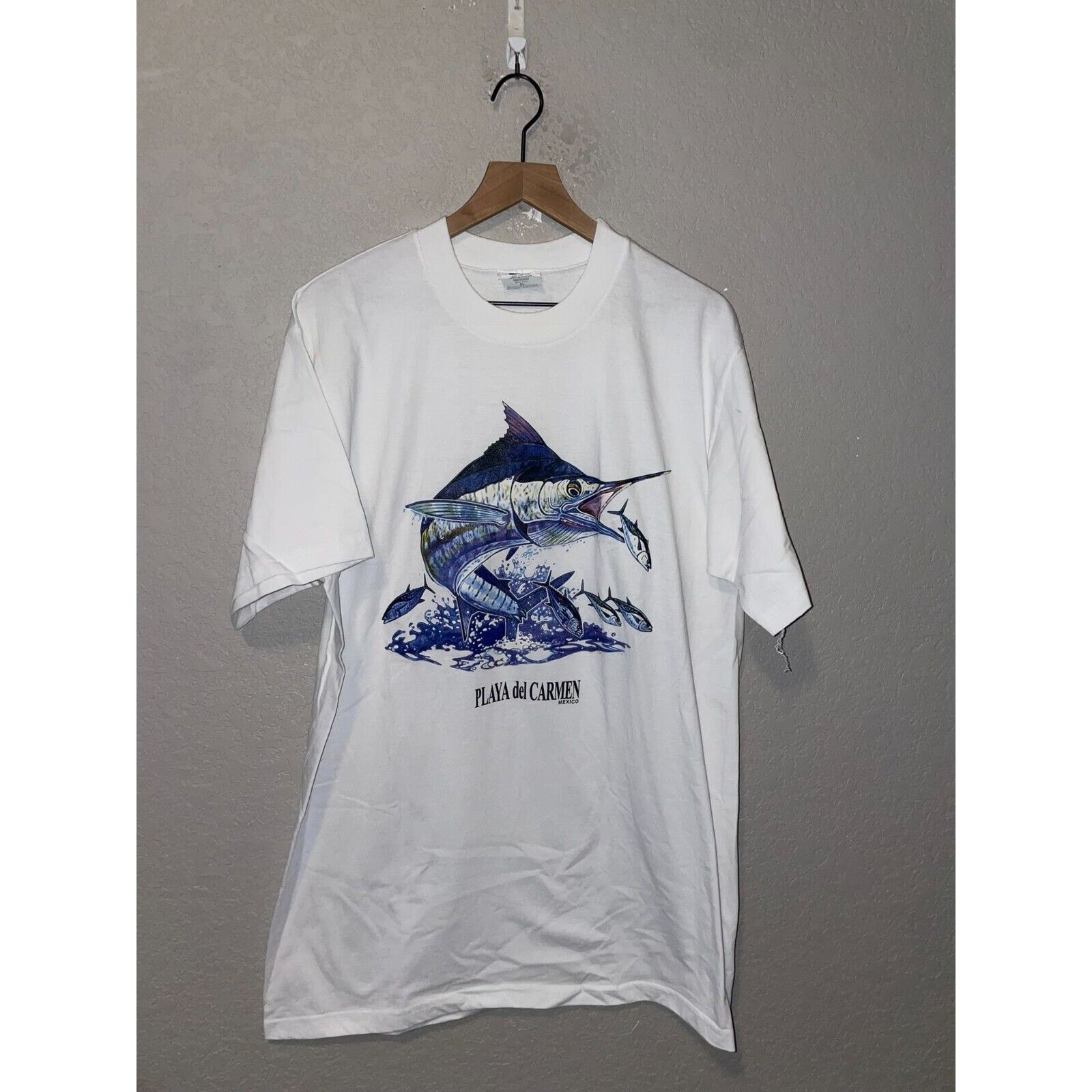 Vintage Vintage Swordfish Shirt Playa Del Carmen Mexico Ocean Tee XL Size US XL / EU 56 / 4 - 1 Thumbnail