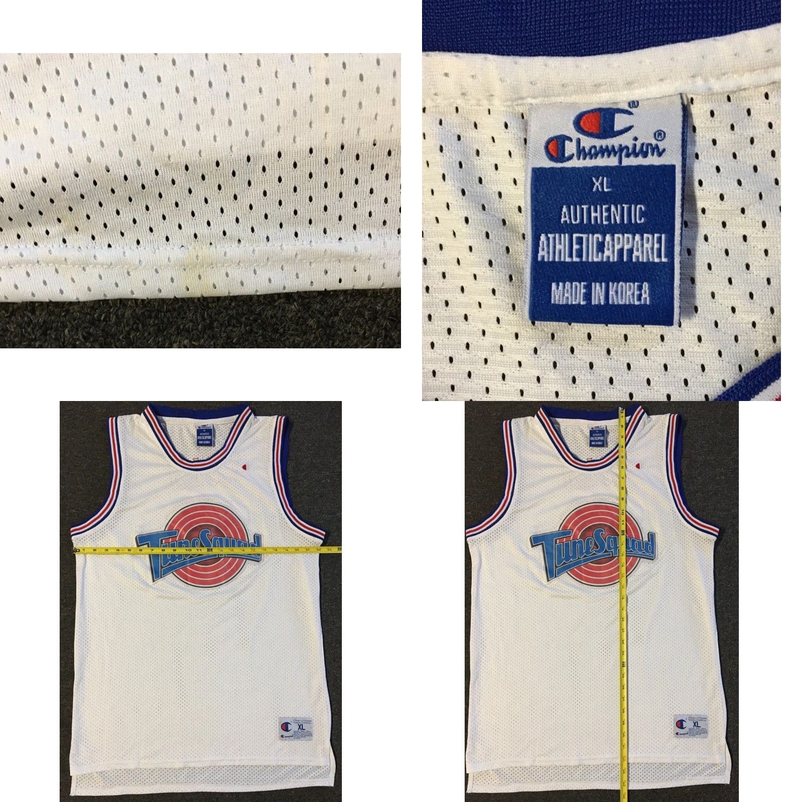 Vintage VINTAGE Champion Space Jam Lola Bunny Jersey XL Men White T-Shirt 90s Cartoon NBA Bugs Bunny Tweety Michael Jordan Looney Tunes Fans Size US XL / EU 56 / 4 - 8 Thumbnail