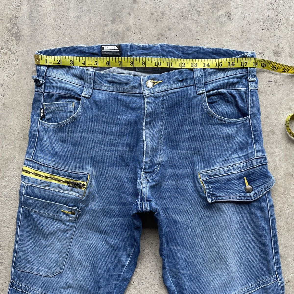 Japanese Brand Vintage Toraichi Faded Denim Cargo Pants Workwear Tactical Size US 36 / EU 52 - 5 Thumbnail