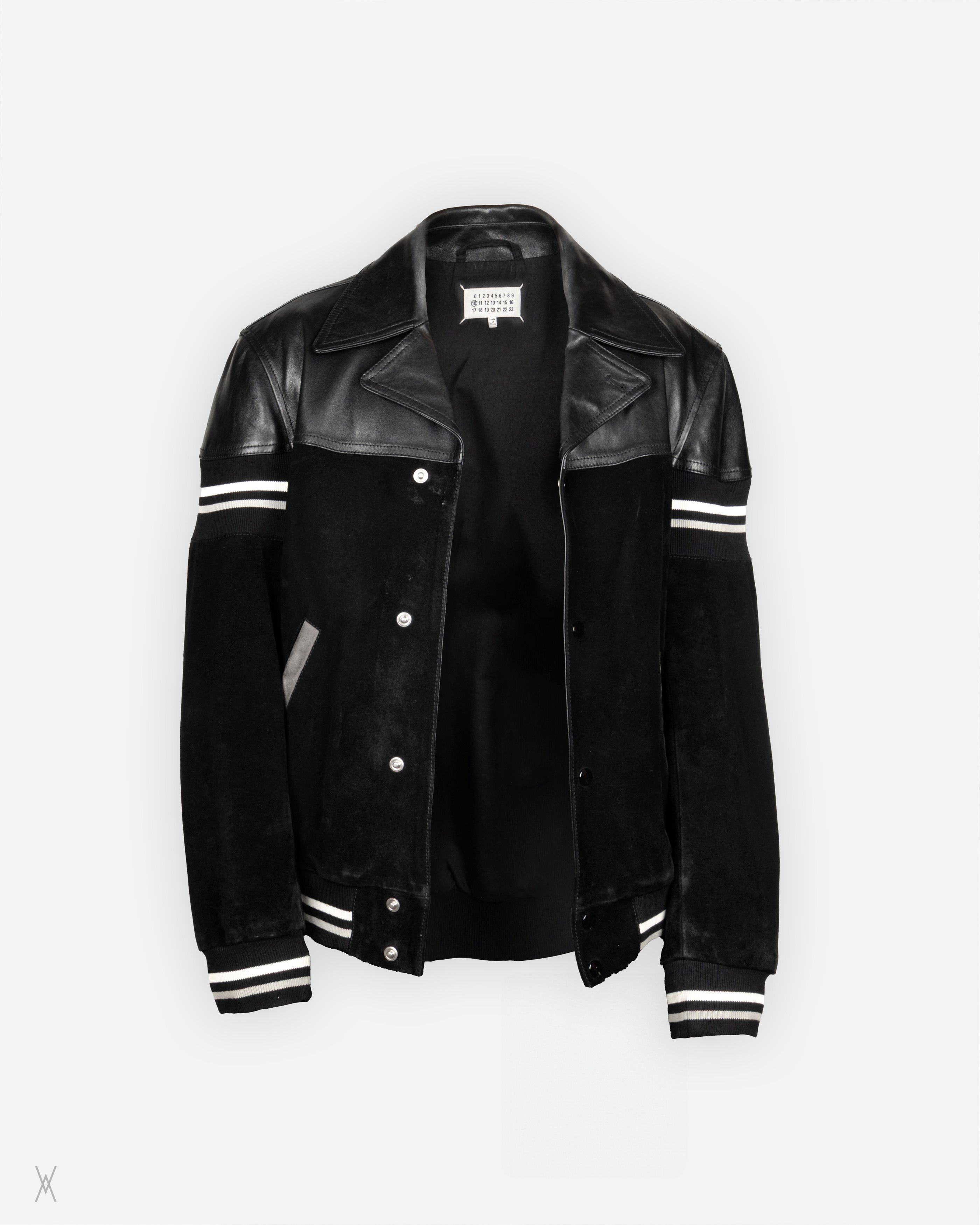 Maison Margiela Maison Margiela 10 Striped Suede Leather Bomber Jacket Size US S / EU 44-46 / 1 - 2 Thumbnail