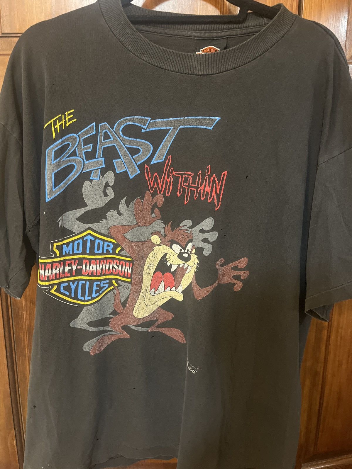 Harley Davidson × Vintage Vintage Harley Davidson Looney tunes 1993 Tasmanian Devil Size US XL / EU 56 / 4 - 1 Thumbnail