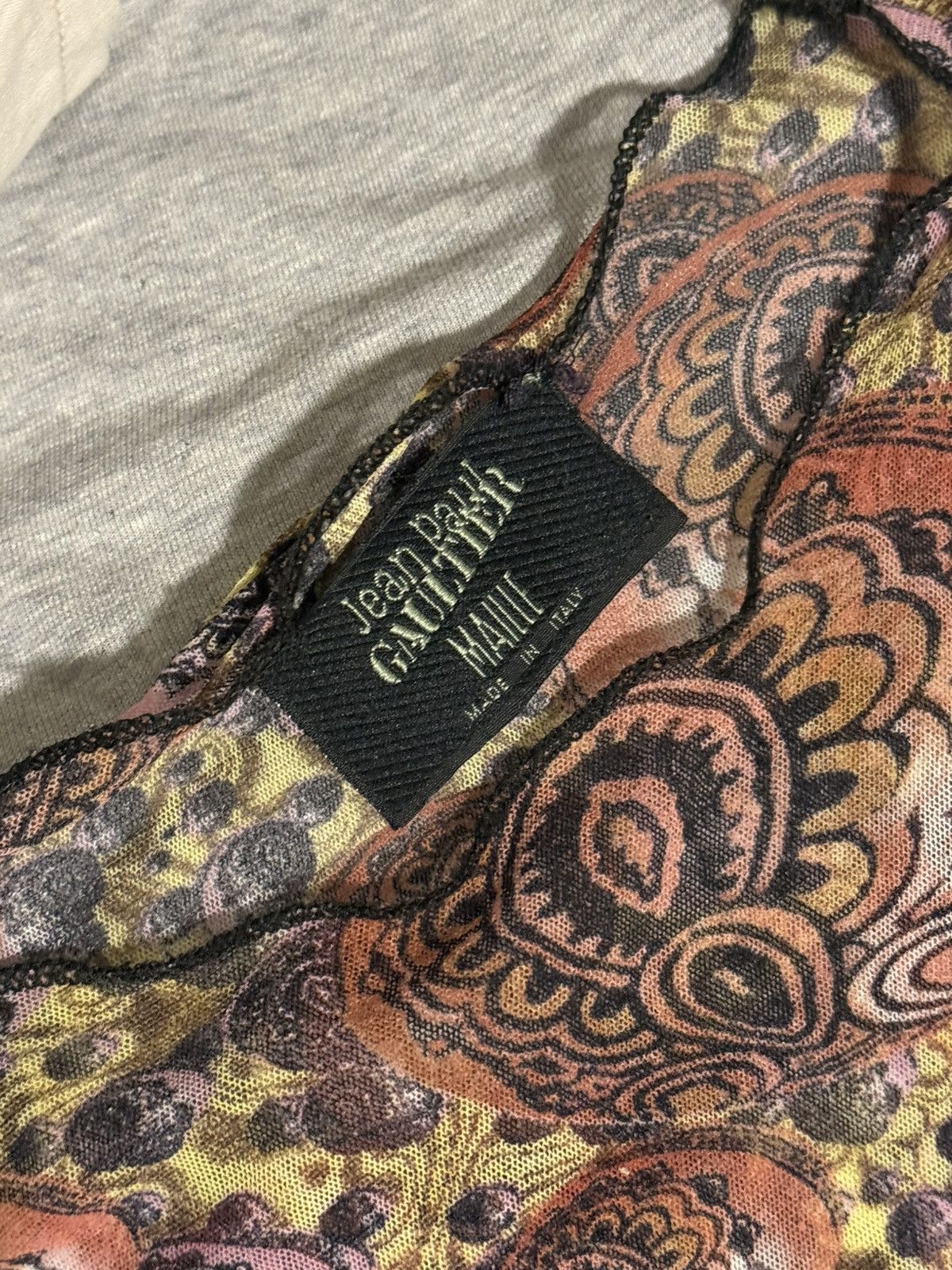 Jean Paul Gaultier JPG Kaleidoscope Print Long Sleeve Mesh Top Size S / US 4 / IT 40 - 3 Thumbnail