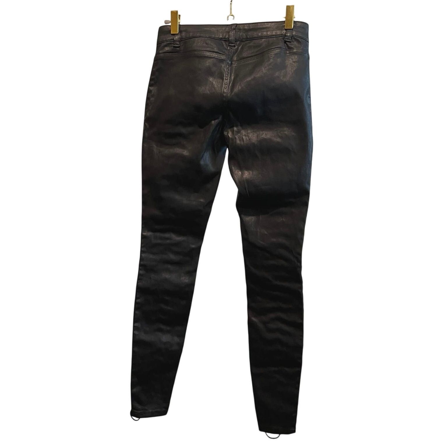 Pam & Gela Pam & Gela Vegan Leather Skinny Pants with Front Tie Detail Size 25" / US 0 / IT 36 - 4 Thumbnail