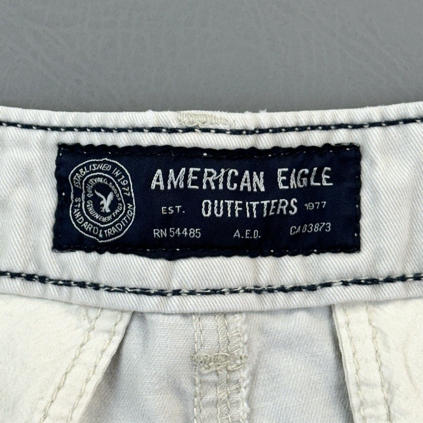 American Eagle Outfitters VINTAGE American Eagle Shorts Mens 30 Beige Classic Fit Flat Front Chino Preppy Casual Size US 30 / EU 46 - 5 Thumbnail