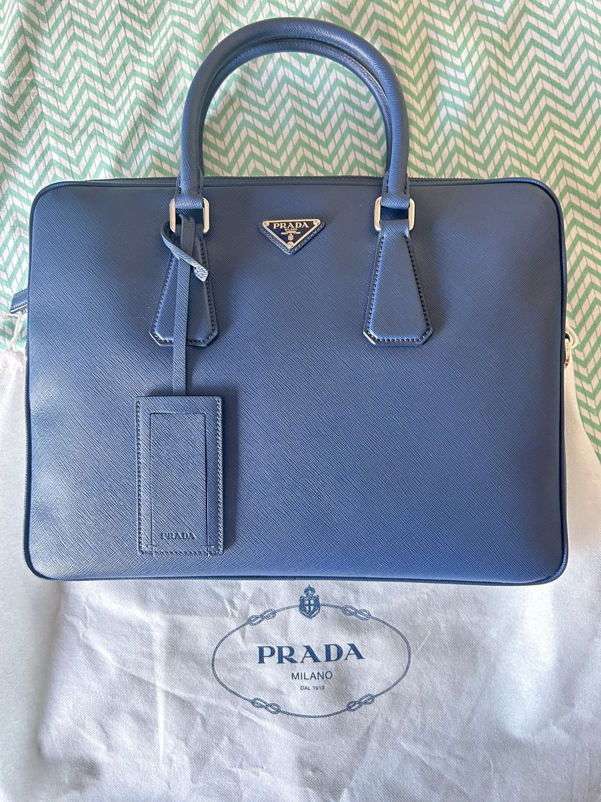 Prada Prada saffiano leather 24/7 grained laptop bag Size ONE SIZE - 1 Thumbnail