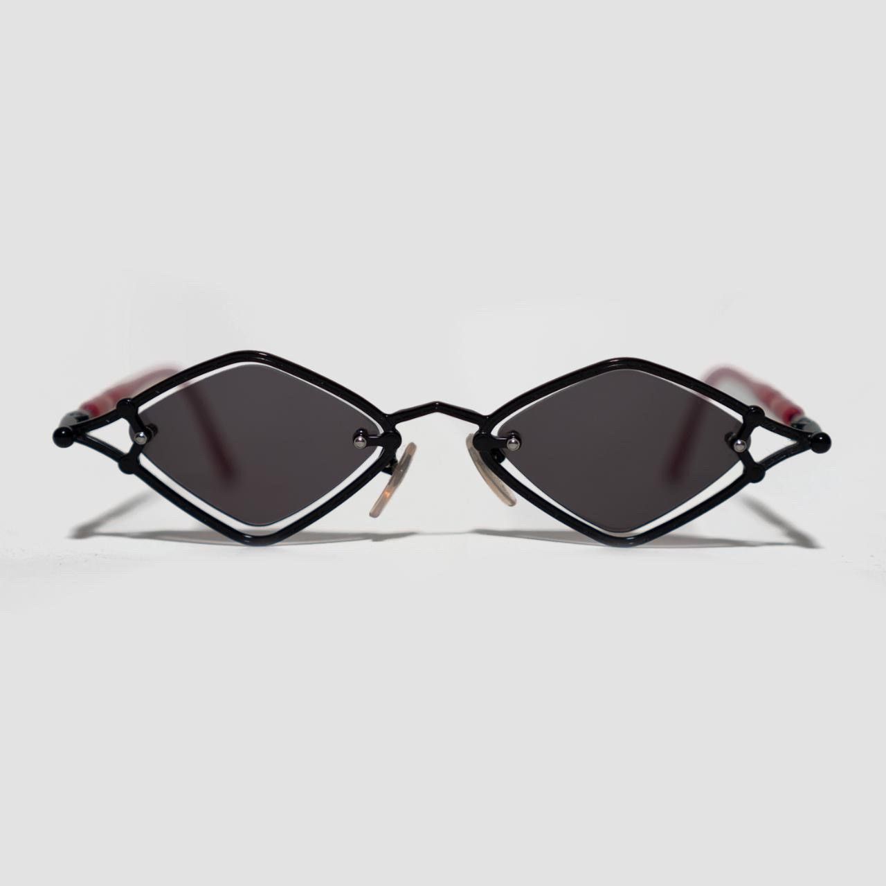 Jean Paul Gaultier 56-7203 Diamond Floating Lens Sunglasses (black/red) Size ONE SIZE - 1 Thumbnail