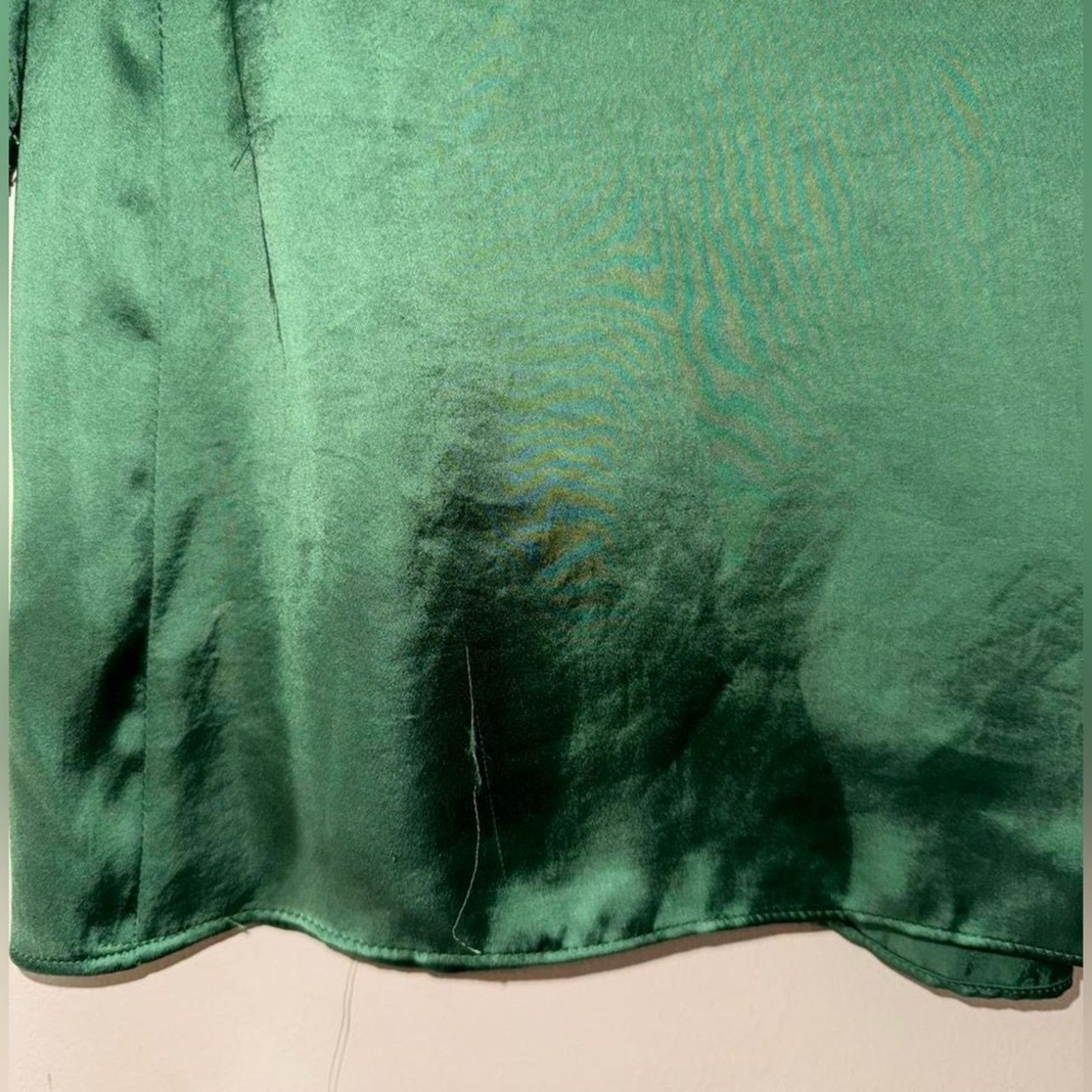 Zara Zara Solid Green Crossover Hem Dress Size XS Elegant Mini Size XS / US 0-2 / IT 36-38 - 8 Thumbnail