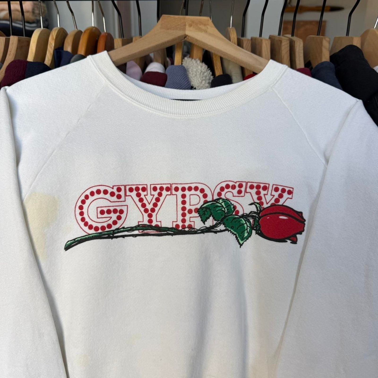 Other Vintage 90s Gypsy Rose Sweatshirt White Size US L / EU 52-54 / 3 - 2 Thumbnail
