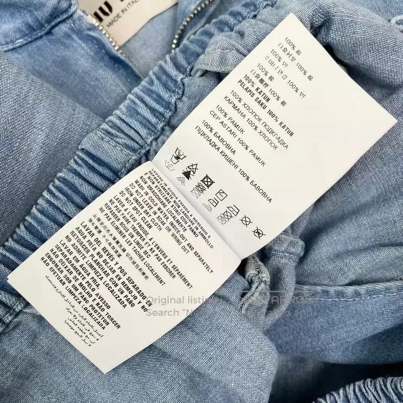 Miu Miu Miu Miu 38 Blue letter Logo embroidered short denim jacket Size M / US 6-8 / IT 42-44 - 4 Thumbnail