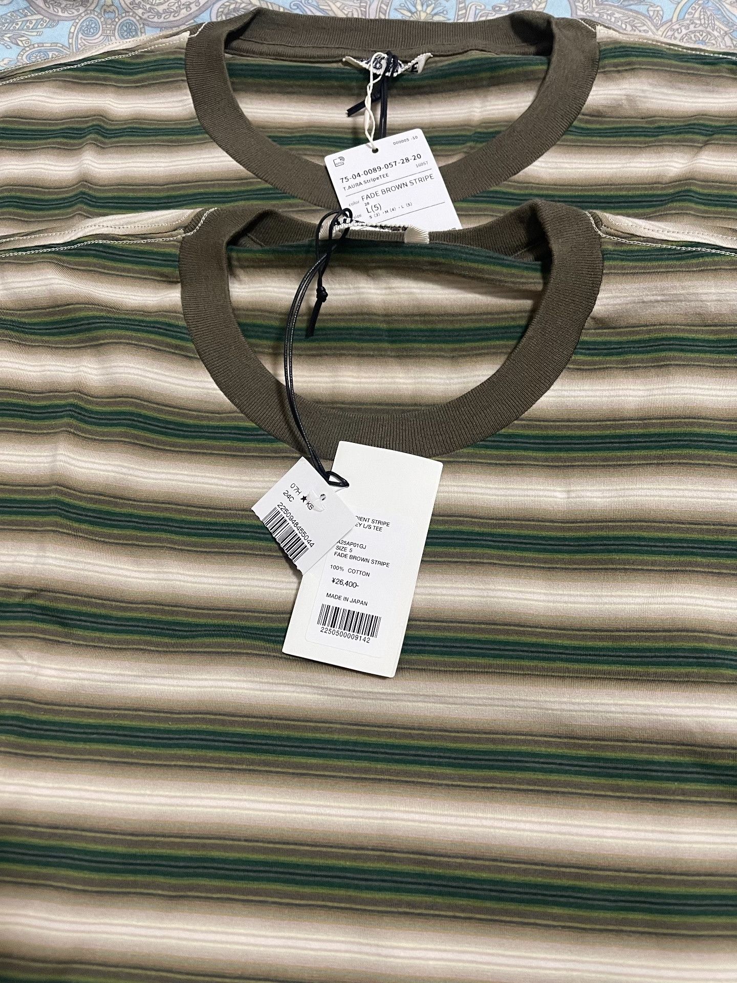 Auralee AURALEE 25AW Gradient Stripe Jersey Tee Size US XXL / EU 58 / 5 - 3 Thumbnail