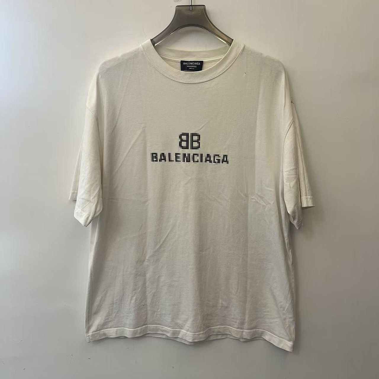 Balenciaga Balenciaga Pixel Logo T-Shirt Size M Size US M / EU 48-50 / 2 - 1 Thumbnail