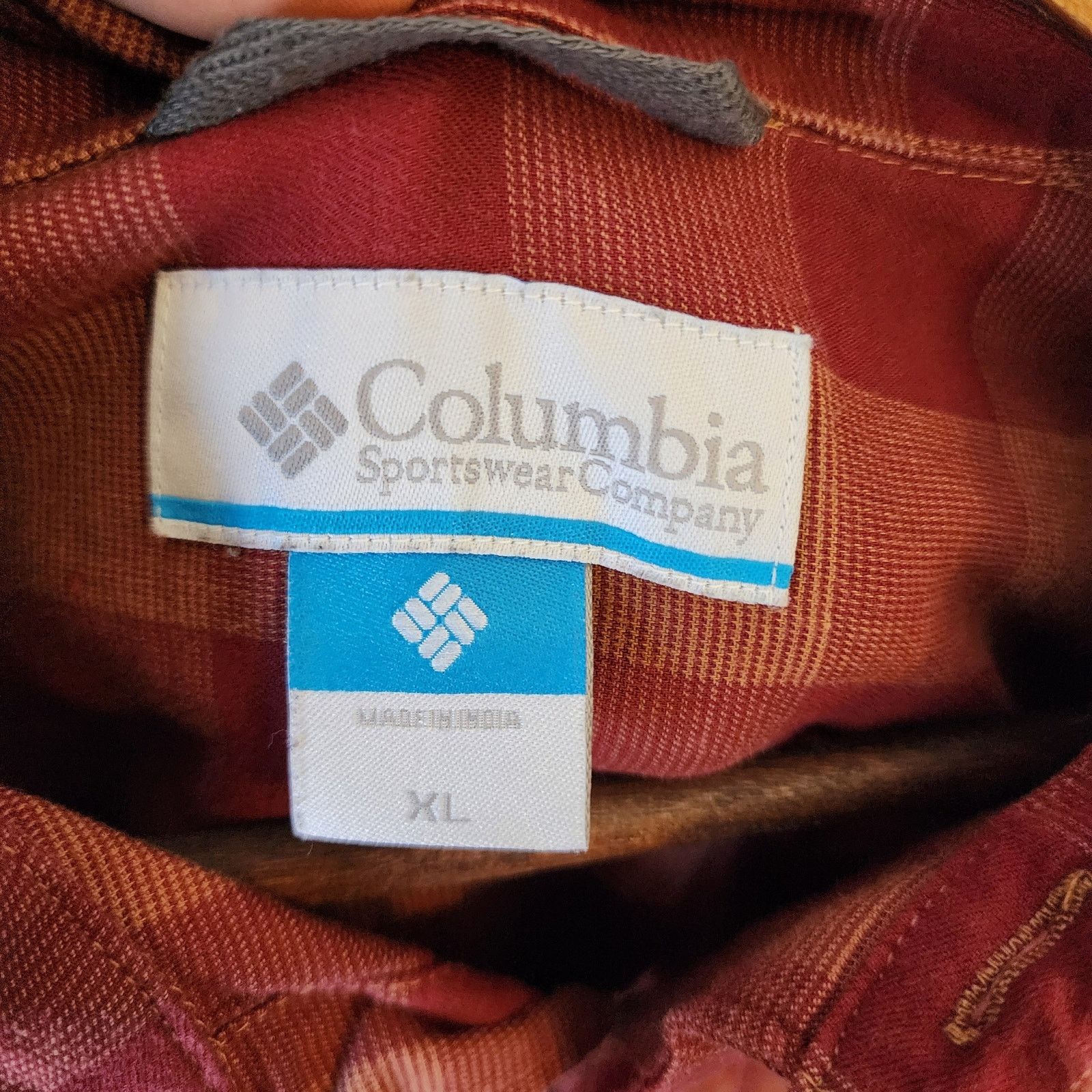 Columbia Columbia Men's XL Red Plaid Long Sleeve Shirt India Size US XL / EU 56 / 4 - 4 Thumbnail