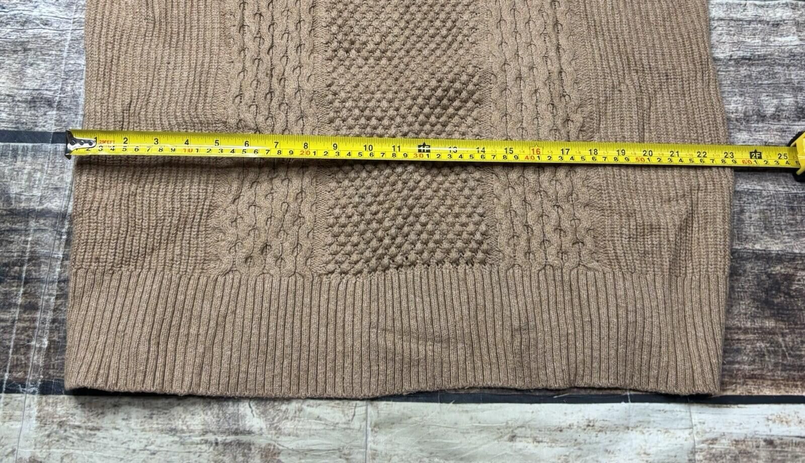 Gap Gap Sweater Mens Medium Fisherman Knit Cotton Wool Blend Tan Size US M / EU 48-50 / 2 - 10 Thumbnail