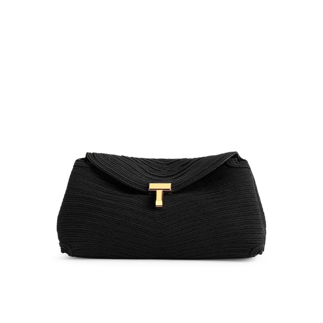 Toteme TOTEME T-Lock Black Drawstring Mini Clutch New Size ONE SIZE - 1 Thumbnail