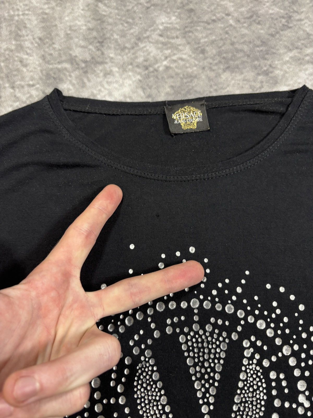 Versace Jeans Couture Vintage Versace Jeans Couture Longsleeve Studded Rhinestone Size US S / EU 44-46 / 1 - 5 Thumbnail