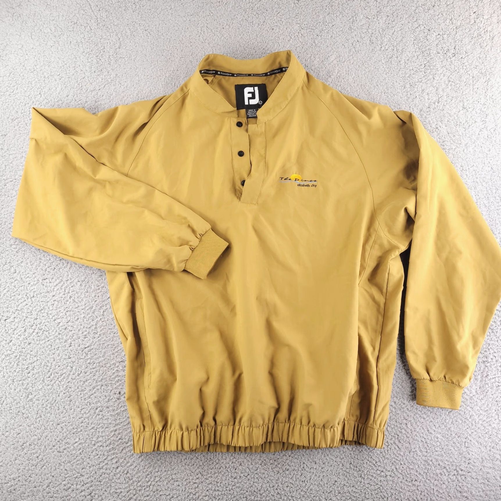 Footjoy FootJoy Jacket Mens Large Yellow Mustard Golf Windbreaker The Pines Size US L / EU 52-54 / 3 - 2 Thumbnail