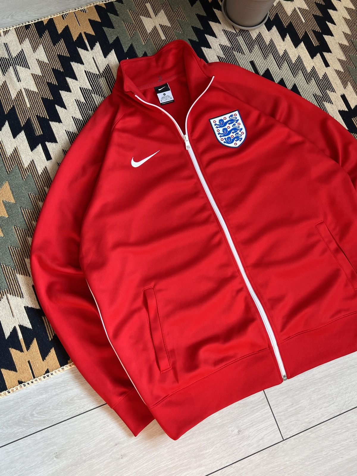 Nike Nike Team England 2016 Evro Football Soccer Anthem Track Top Size US XL / EU 56 / 4 - 3 Thumbnail