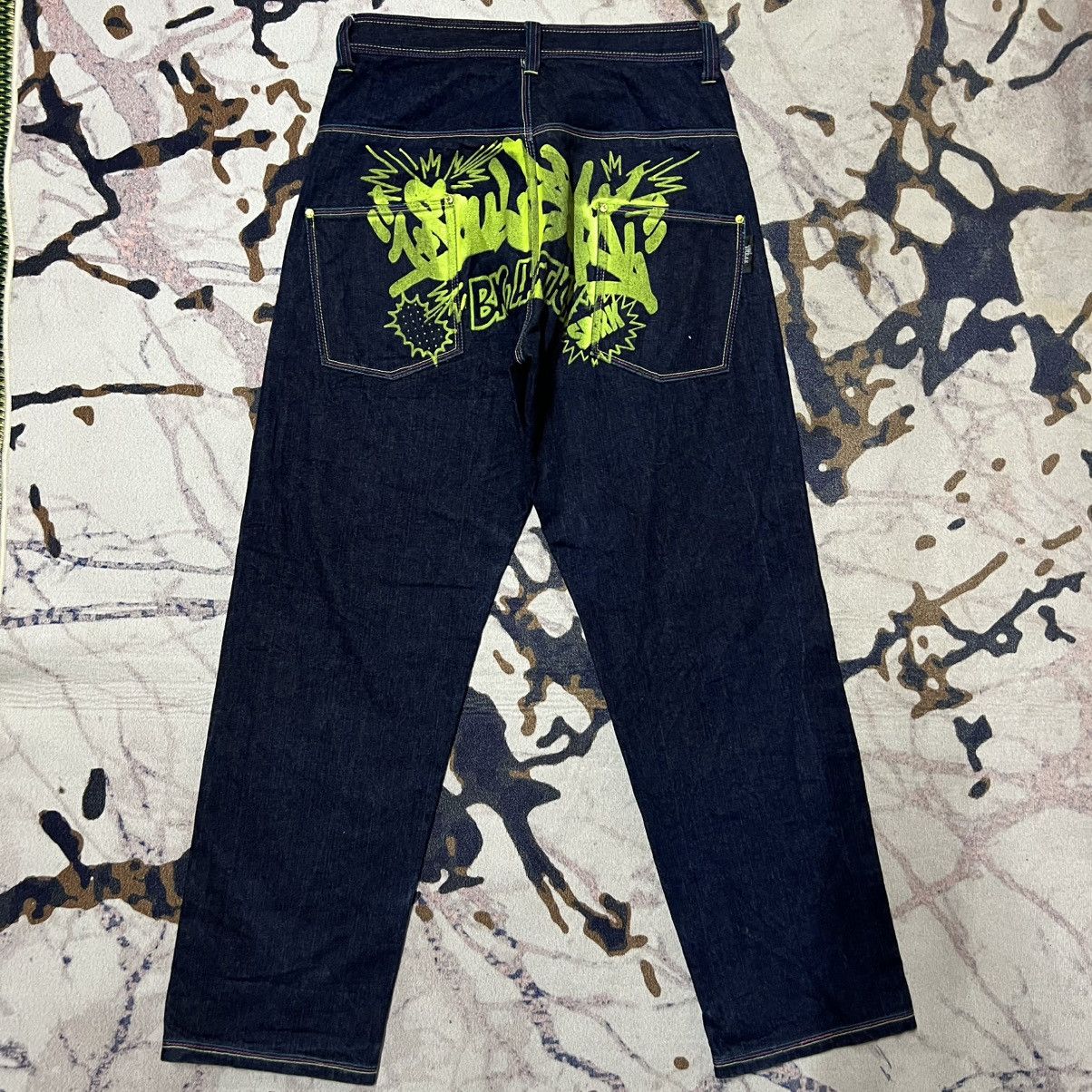 Other Soul Break Denim Jeans Graffiti Print Size US 31 - 1 Thumbnail