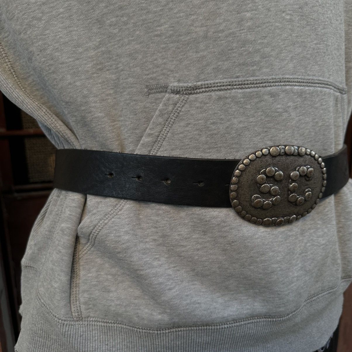 Japanese Brand Vintage Japan Leather Belt SC Size 93 cm Western Y2K 00s USA Size ONE SIZE - 3 Thumbnail