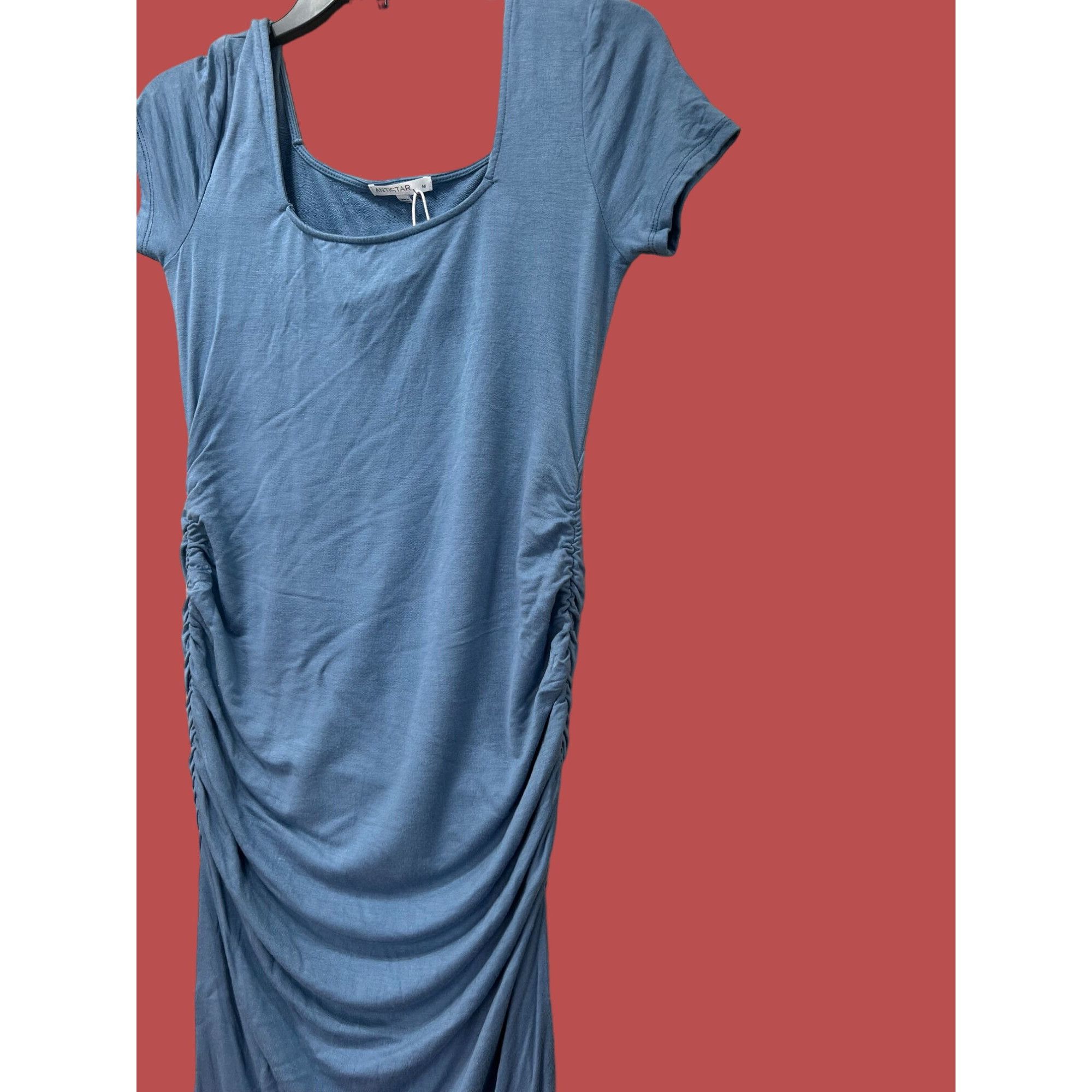Other Antistar - Maternity Shirt Dress Short Sleeve - Blue - Mediu Size M / US 6-8 / IT 42-44 - 10 Thumbnail