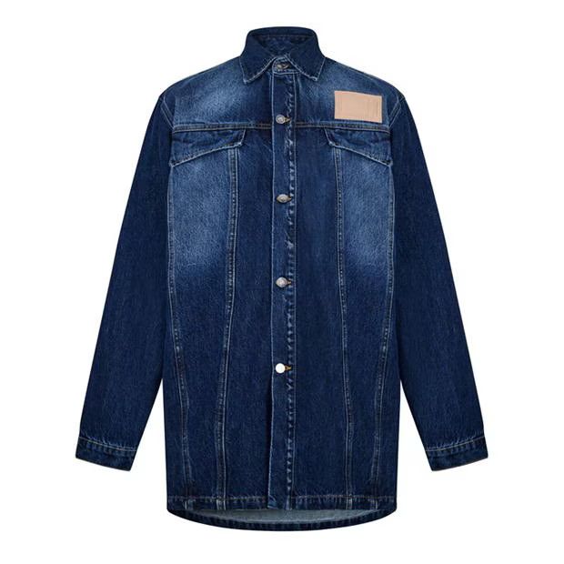 image of A Cold Wall O1G2R1Mq0524 Denim Jacket In Blue, Men's (Size Medium)