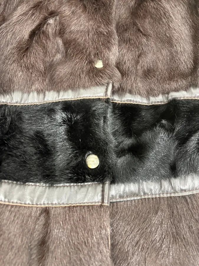 Roberto Cavalli 2000s Cavalli Brown Fur Leather Jacket Size M / US 6-8 / IT 42-44 - 10 Thumbnail
