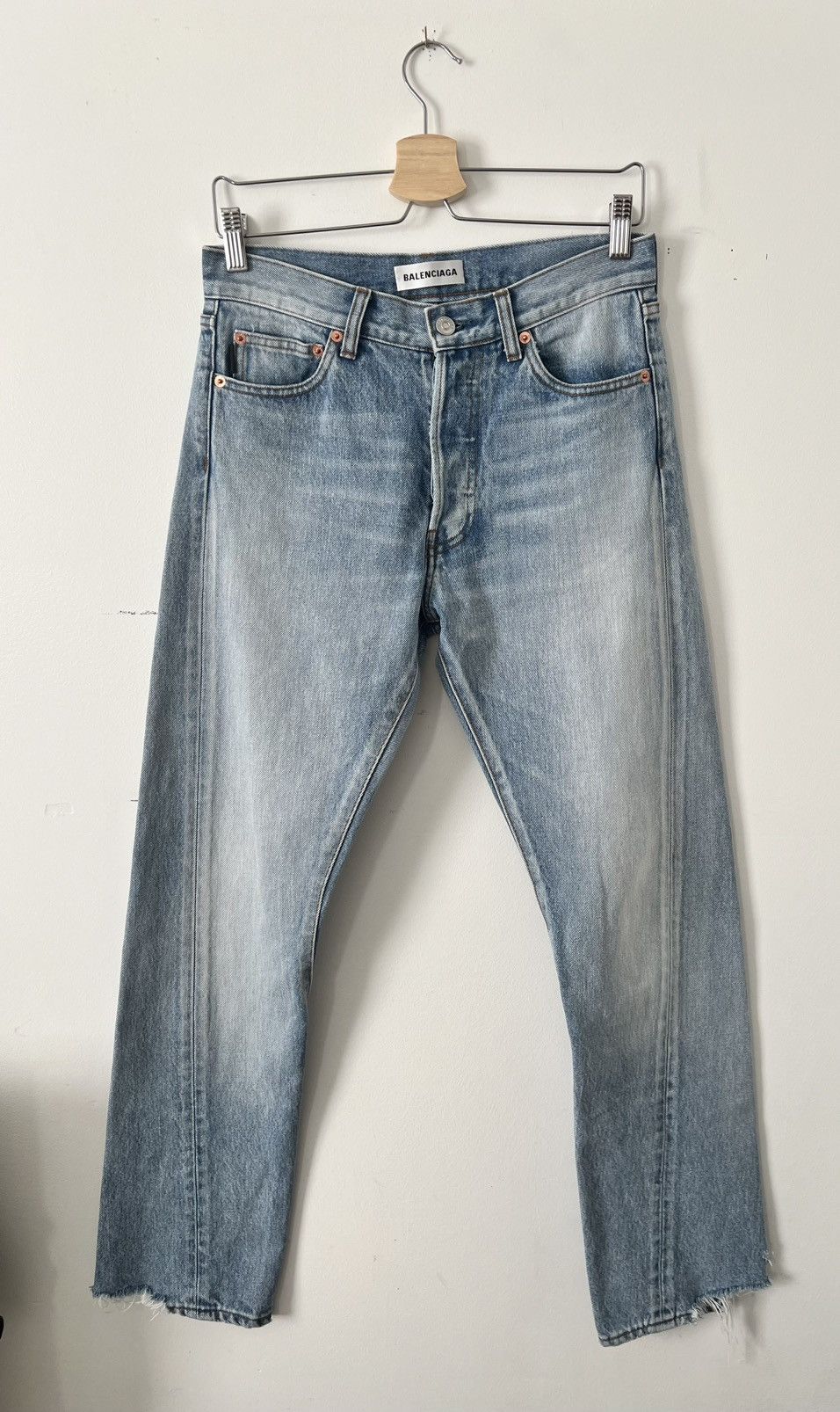 Balenciaga twisted jeans clearance