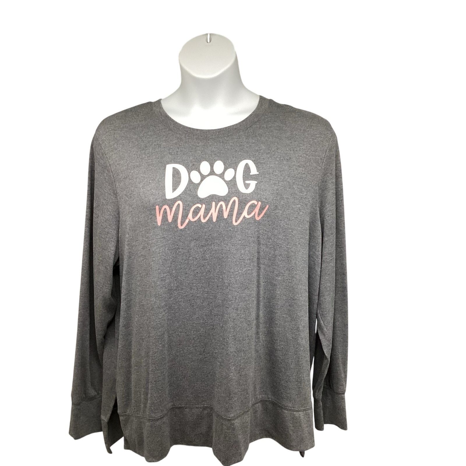 Vintage Positivitees Blue Pullover Sweatshirt 3XL Plus 22 Dog Mama Size 3XL / US 20-22 - 4 Thumbnail
