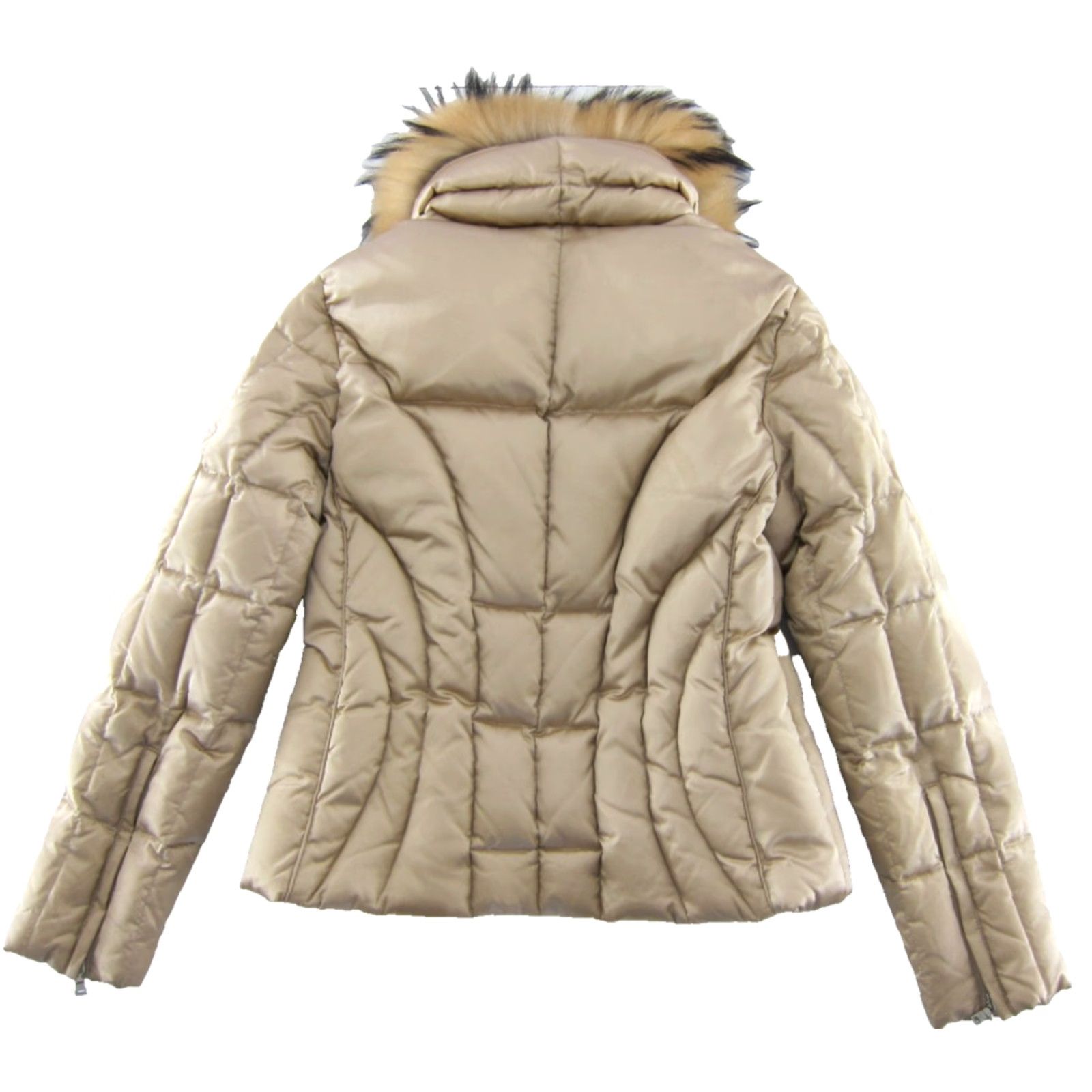 Andrew Marc Andrew Mark Gold Quilted Removable Faux Fur Down Feather Puffer Jacket Medium Size M / US 6-8 / IT 42-44 - 2 Thumbnail