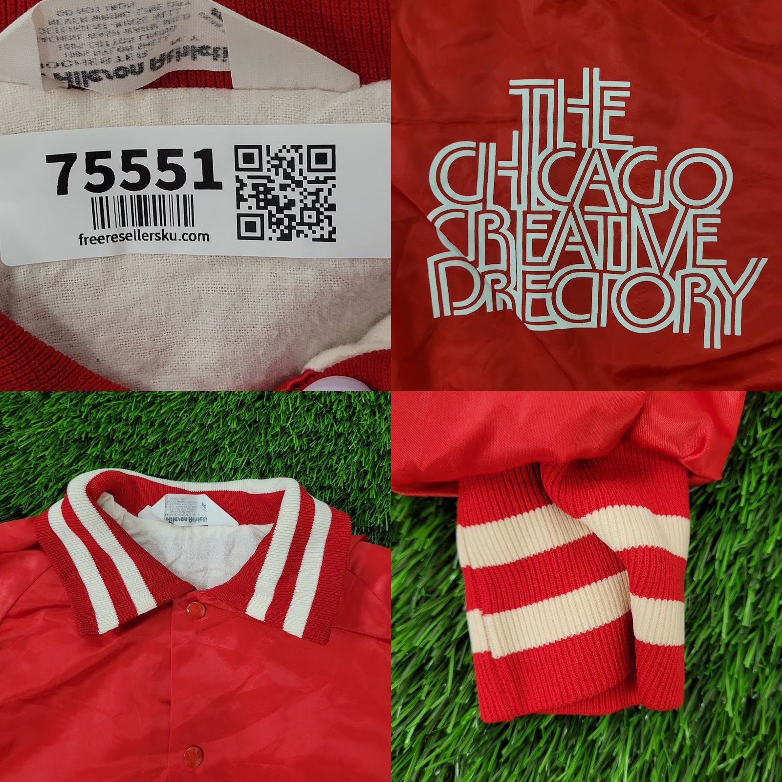 Vintage VINTAGE 80s Chicago Directory Club Bomber Jacket Red Adult Medium Size US M / EU 48-50 / 2 - 8 Thumbnail