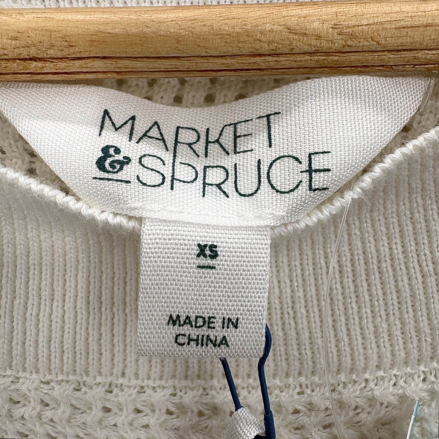 Market Market & Spruce Tawnee Waffle Knit Sweater Womens XS Gray Stripe Boat Neck NWT Size XS / US 0-2 / IT 36-38 - 4 Thumbnail