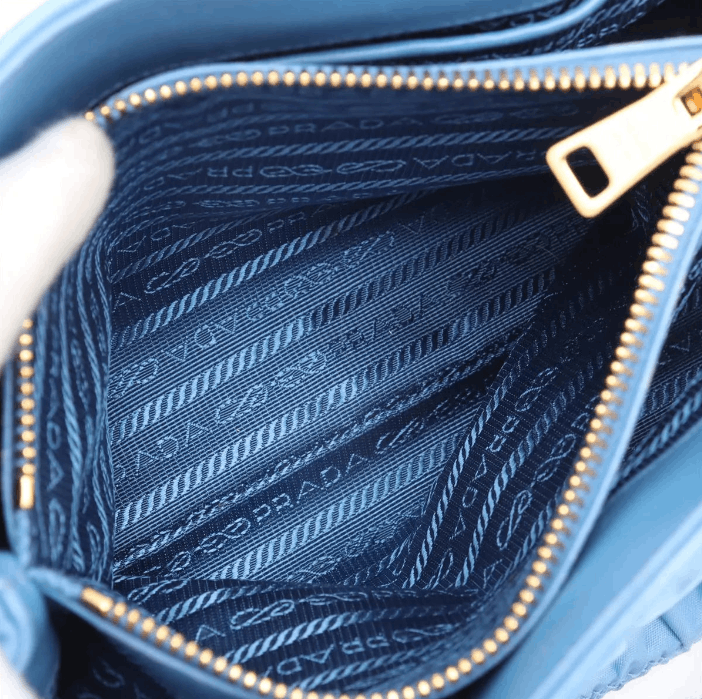 Prada Nappa Gaufre Nylon Leather Handbag Size ONE SIZE - 8 Thumbnail
