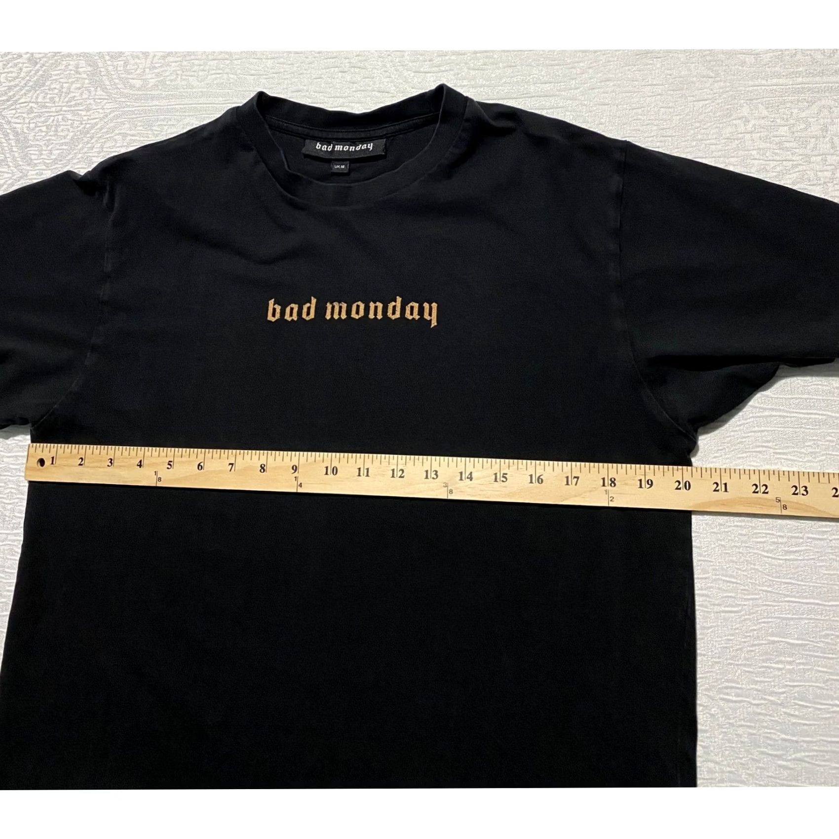 Vintage Bad Monday Gothic Demon Graphic T-Shirt Black Mens Medium M Short Sleeve Size US M / EU 48-50 / 2 - 4 Thumbnail