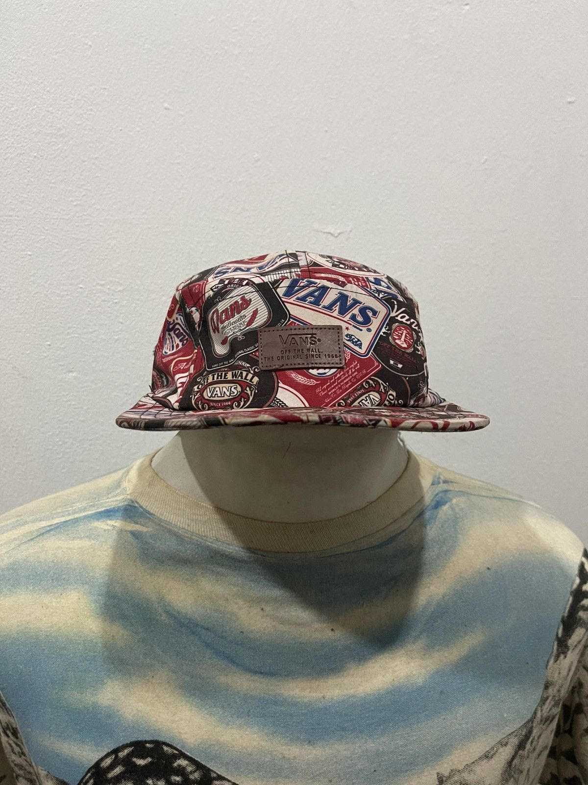 Vans Vans 5 Panel Hat Cap Strap Back Davis All Over Print Size ONE SIZE - 1 Thumbnail