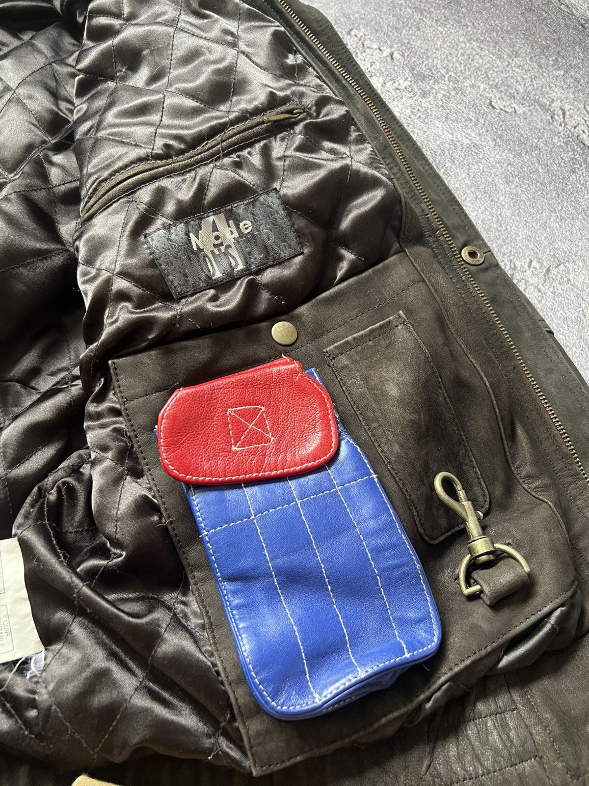 Leather Re-attachable Sleeves Brown vintage leather jacket Size US L / EU 52-54 / 3 - 10 Thumbnail