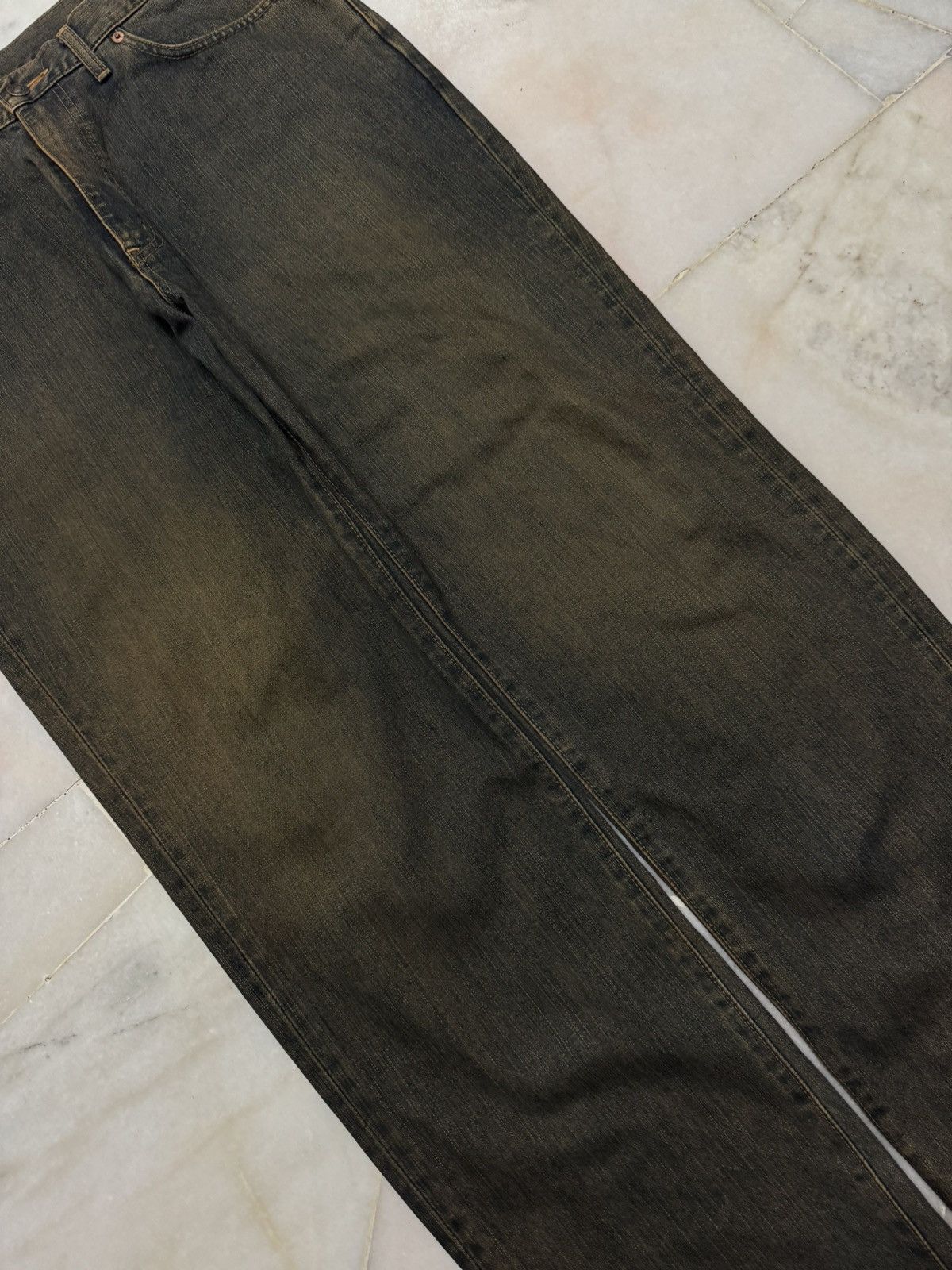 Edwin 💥SICK💥Vintage 503 Regular Rusty Insane Dark Mud Washed Jeans Size US 34 / EU 50 - 6 Thumbnail