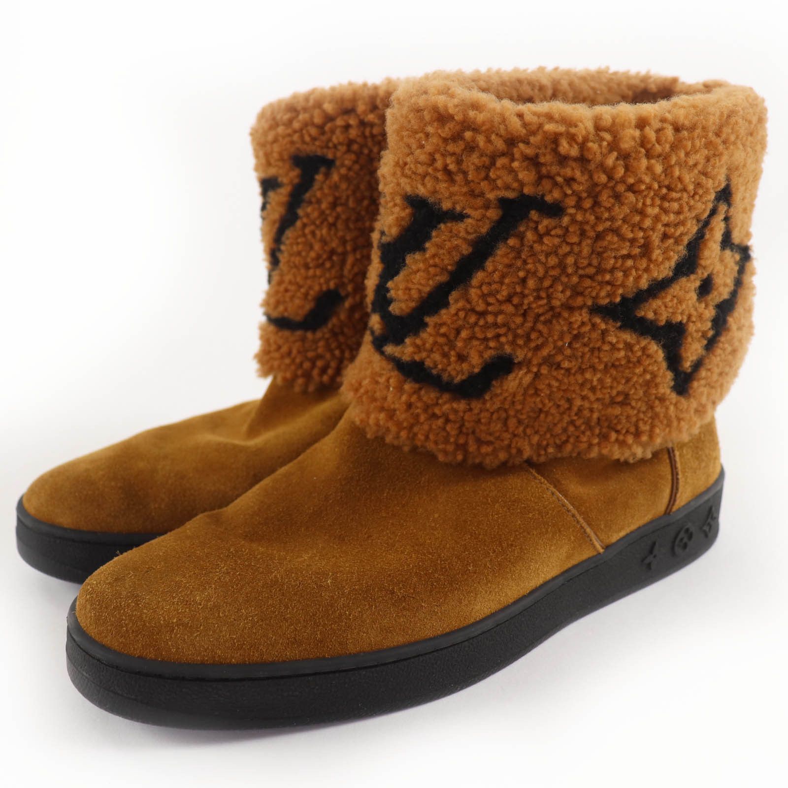 Louis Vuitton Louis Vuitton Louis Vuitton LV logo Mouton Ankle Boots Fur Shoes DUTY FREE for USA Size ONE SIZE - 1 Thumbnail