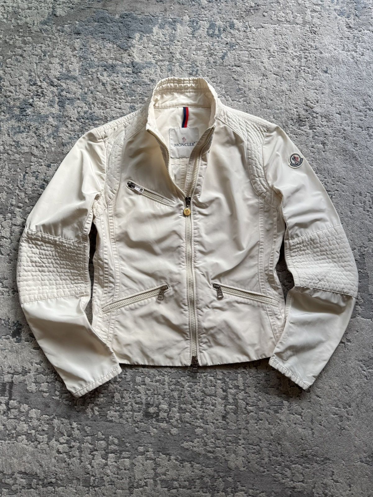 Moncler Moncler Axelle Nylon biker Shorty Jacket Size 0 Size XS / US 0-2 / IT 36-38 - 1 Thumbnail