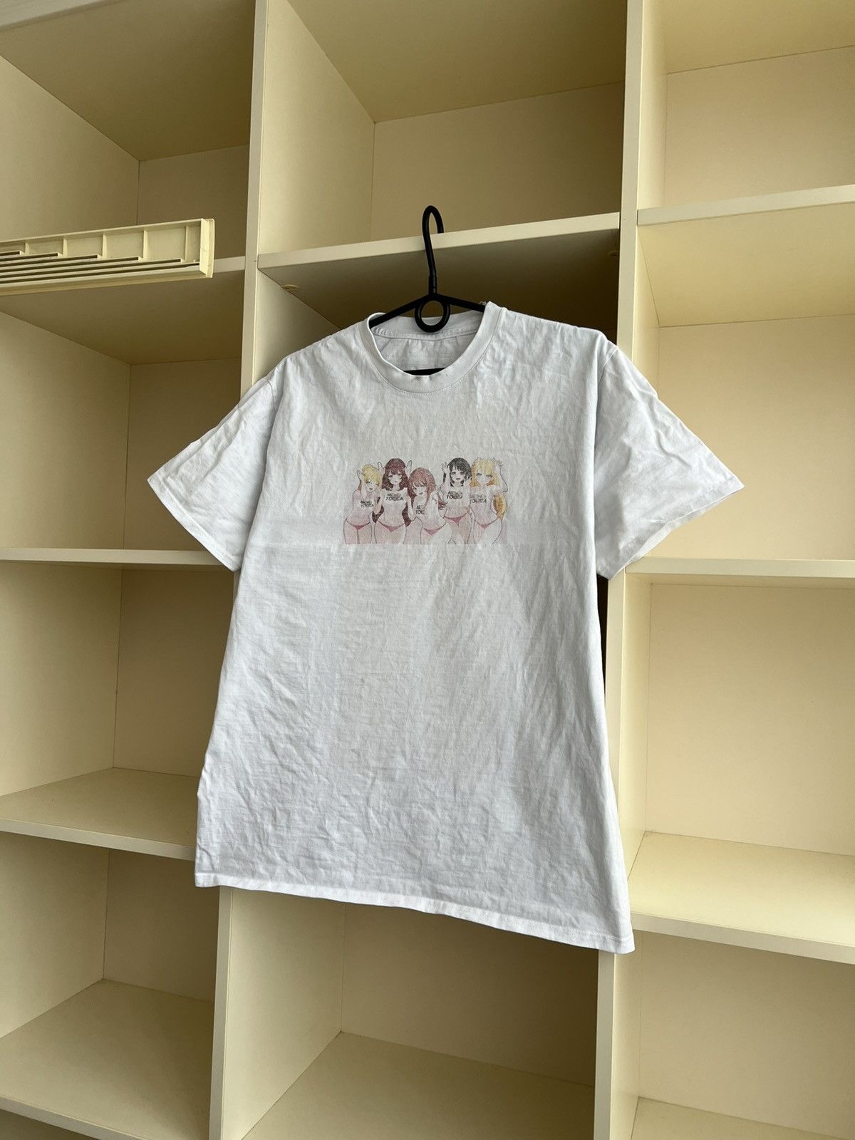 Anime Anime Girls Graphic T-Shirt White Japanese Manga Waifu Tee Size US M / EU 48-50 / 2 - 4 Thumbnail