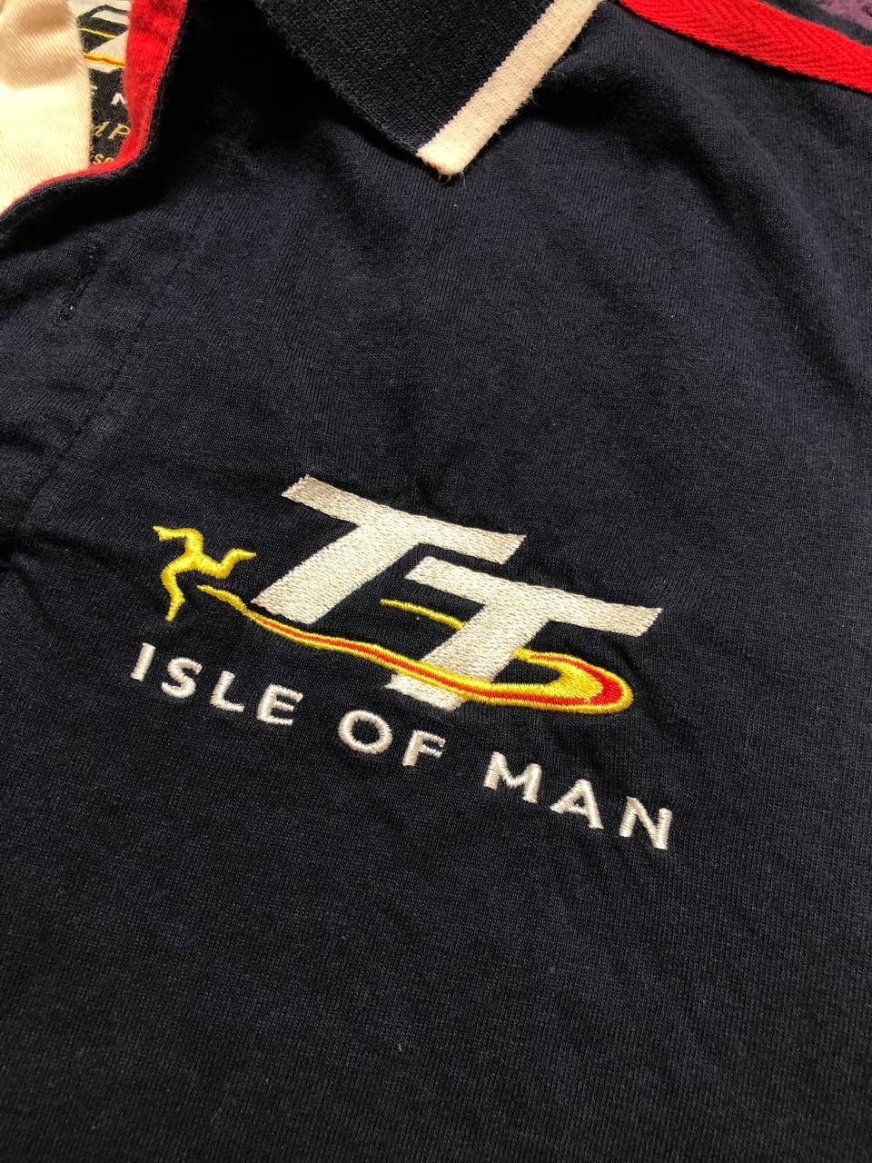 Vintage Official Isle of Man TT Races Navy Blue Polo Shirt Size US S / EU 44-46 / 1 - 7 Thumbnail