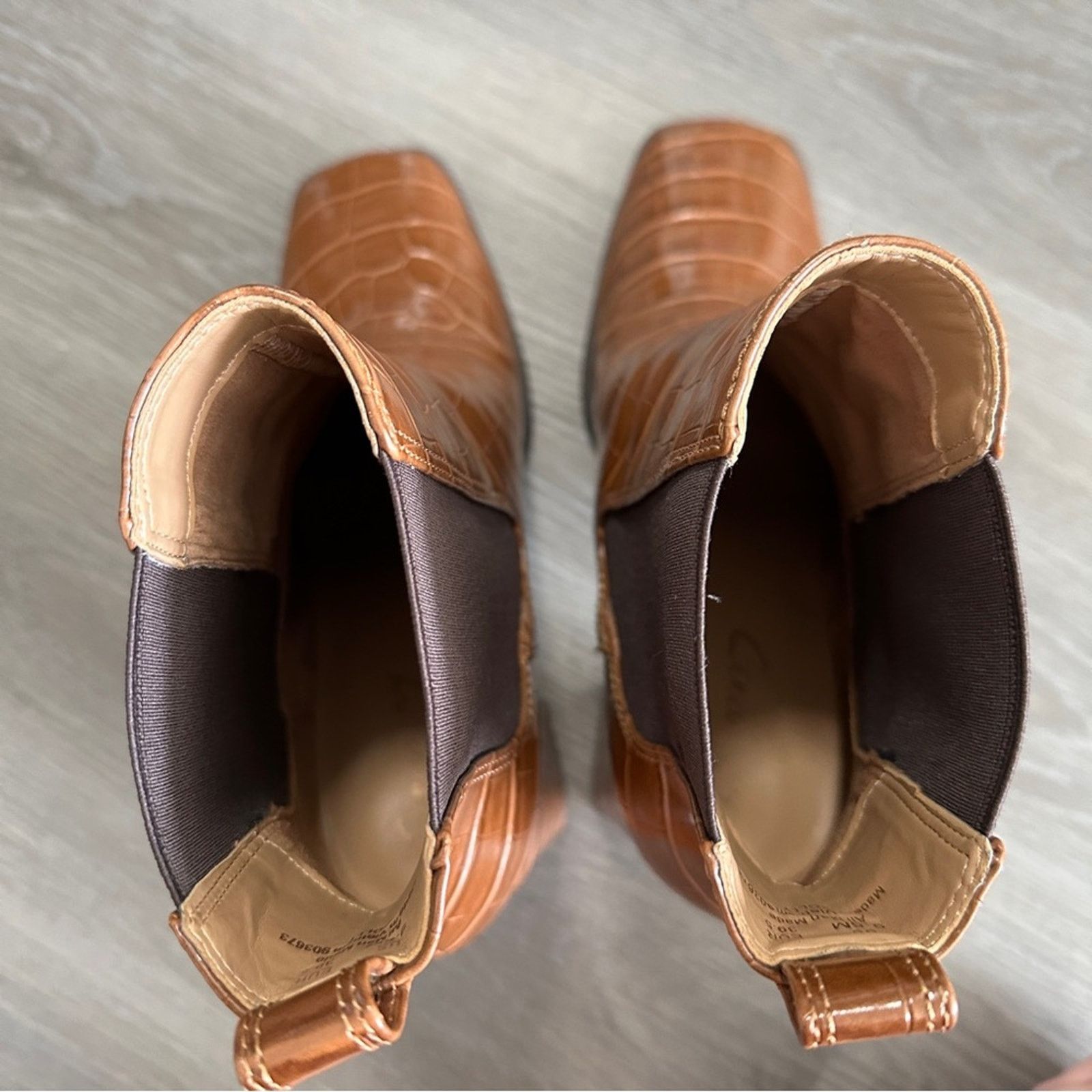 Sam Edelman Circus by Sam Edelman Pascha Brown Side Gores Flare Booties Size US 9.5 / IT 39.5 - 7 Thumbnail