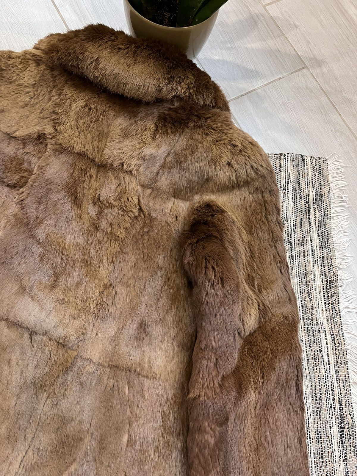 Vintage Hype Vintage Real Fur Jacket Brown Coats Avantgarde retro Size L / US 10 / IT 46 - 14 Thumbnail