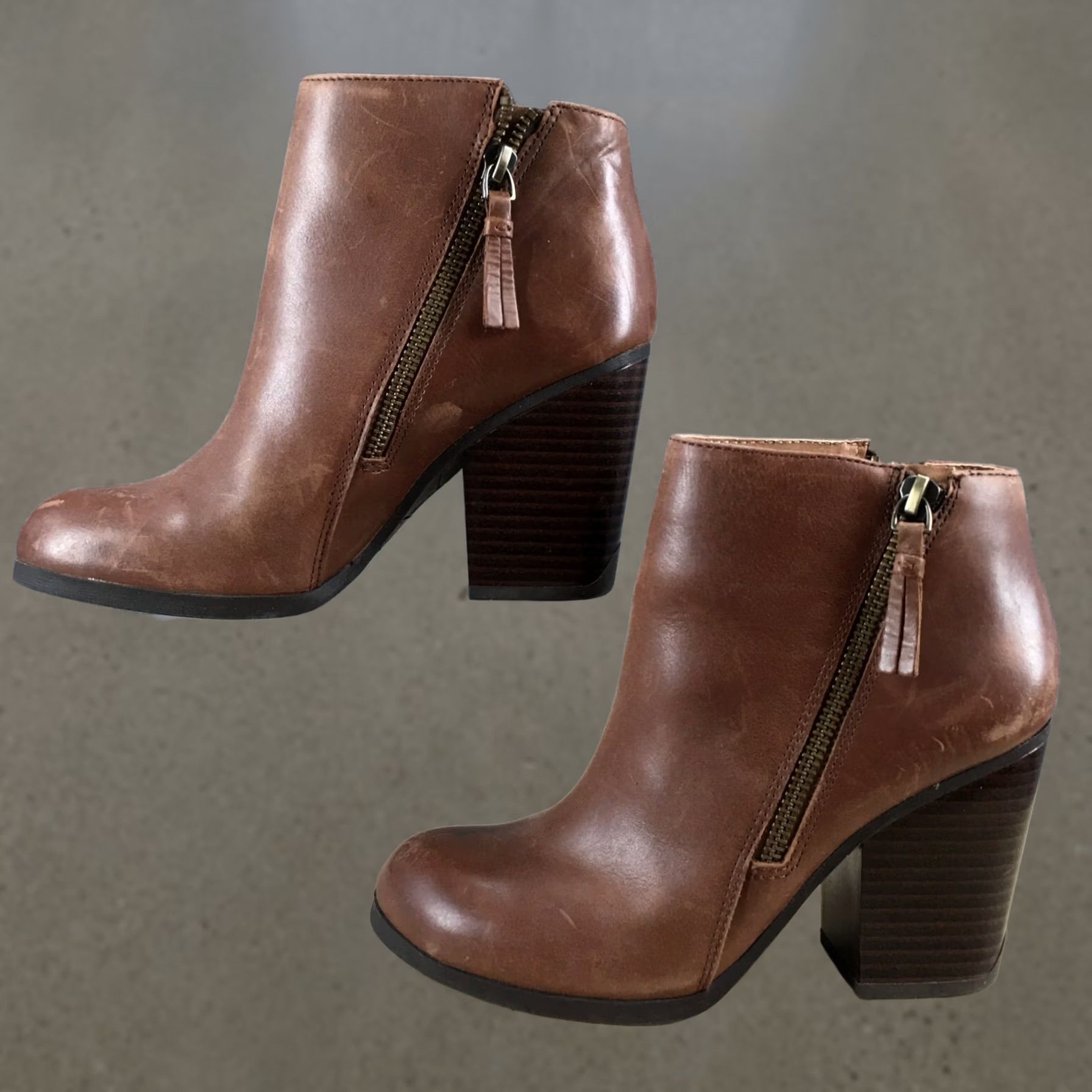 Kenneth Cole Kenneth Cole Reaction Boots Womens 6M Might Win Ankle Bootie Brown Leather Heels Size US 6 / IT 36 - 1 Thumbnail