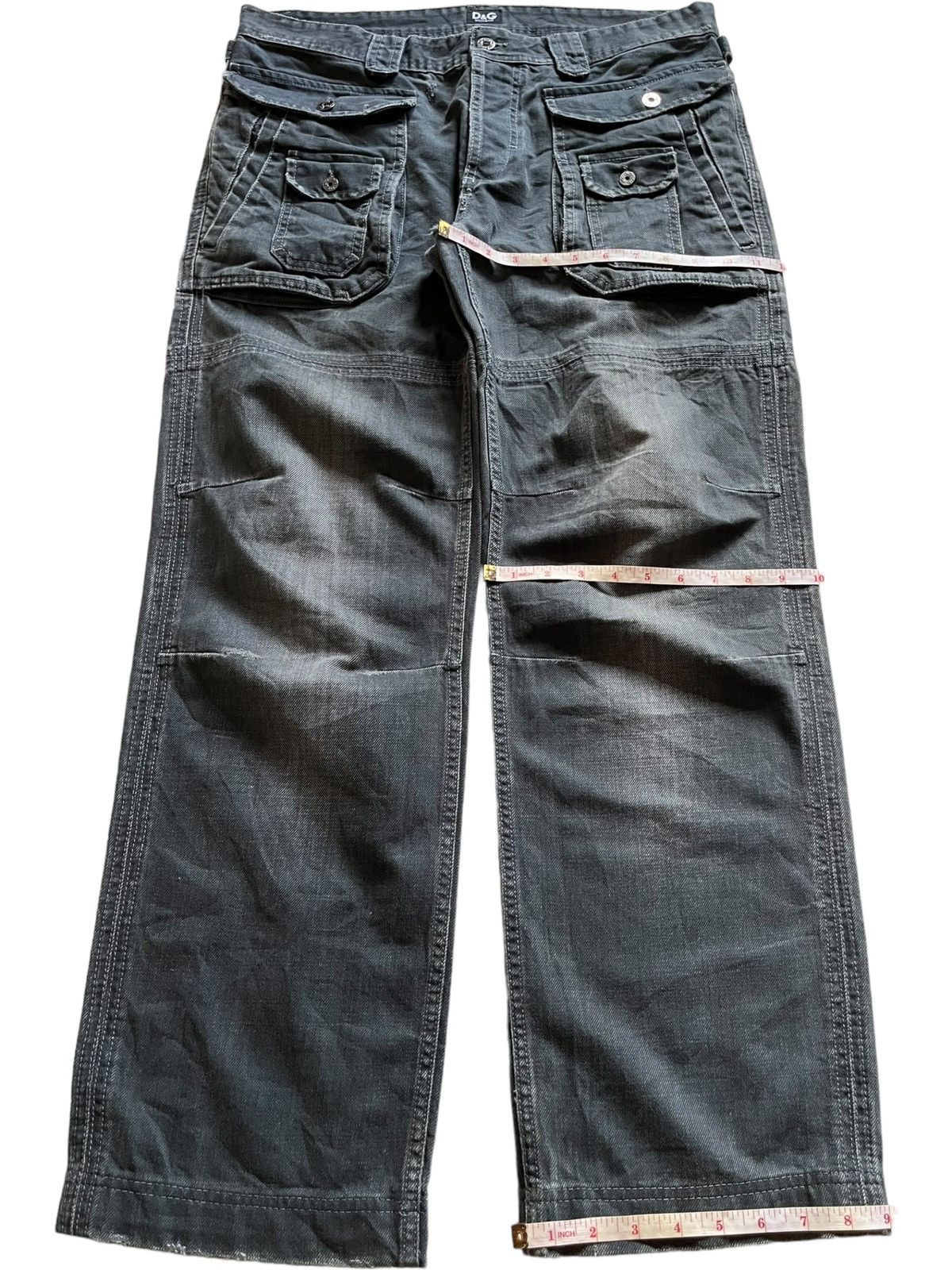 Dolce & Gabbana Vintage Dolce Gabbana Tactical Multi Pocket Baggy Jeans Size US 35 - 17 Thumbnail