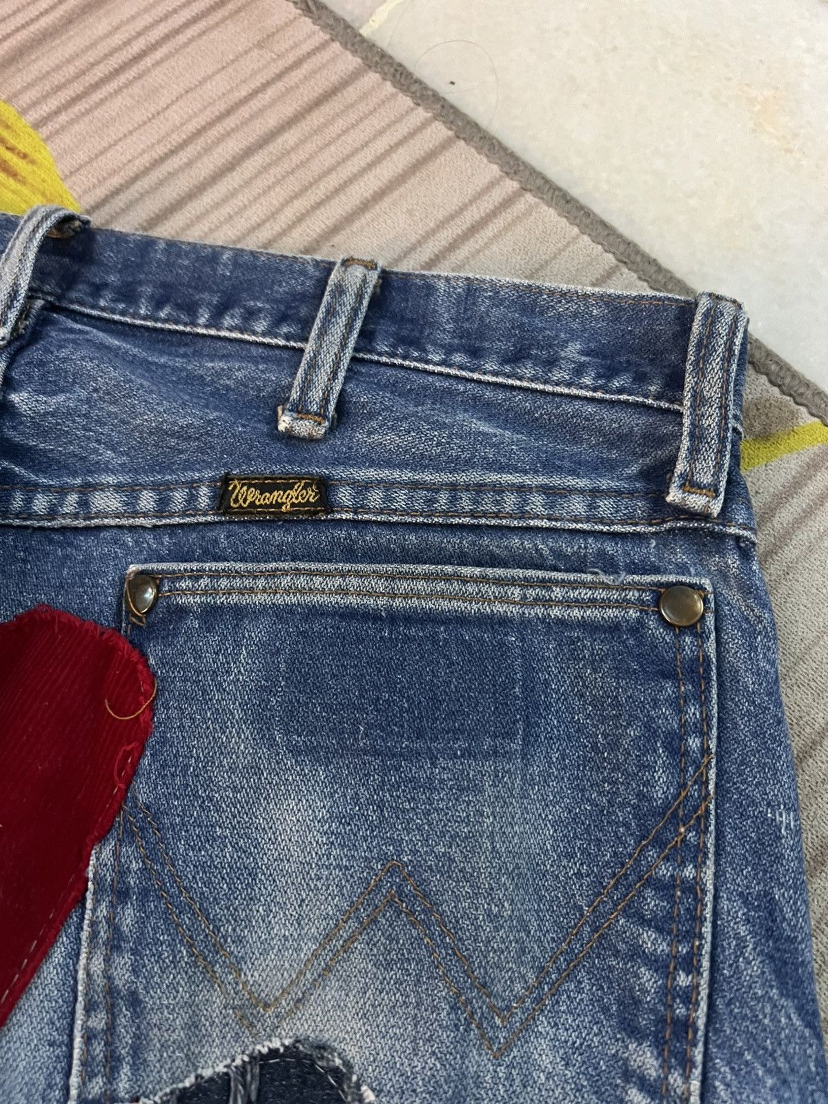 Wrangler 💥80’s Wrangler Patches Made In Usa Jean Very Rare Size US 30 / EU 46 - 19 Thumbnail