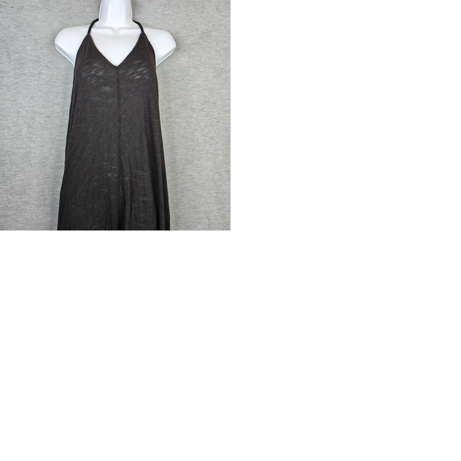 Vintage ATM Halter Dress Women’s Black Cotton Midi S Dress Size S / US 4 / IT 40 - 9 Thumbnail