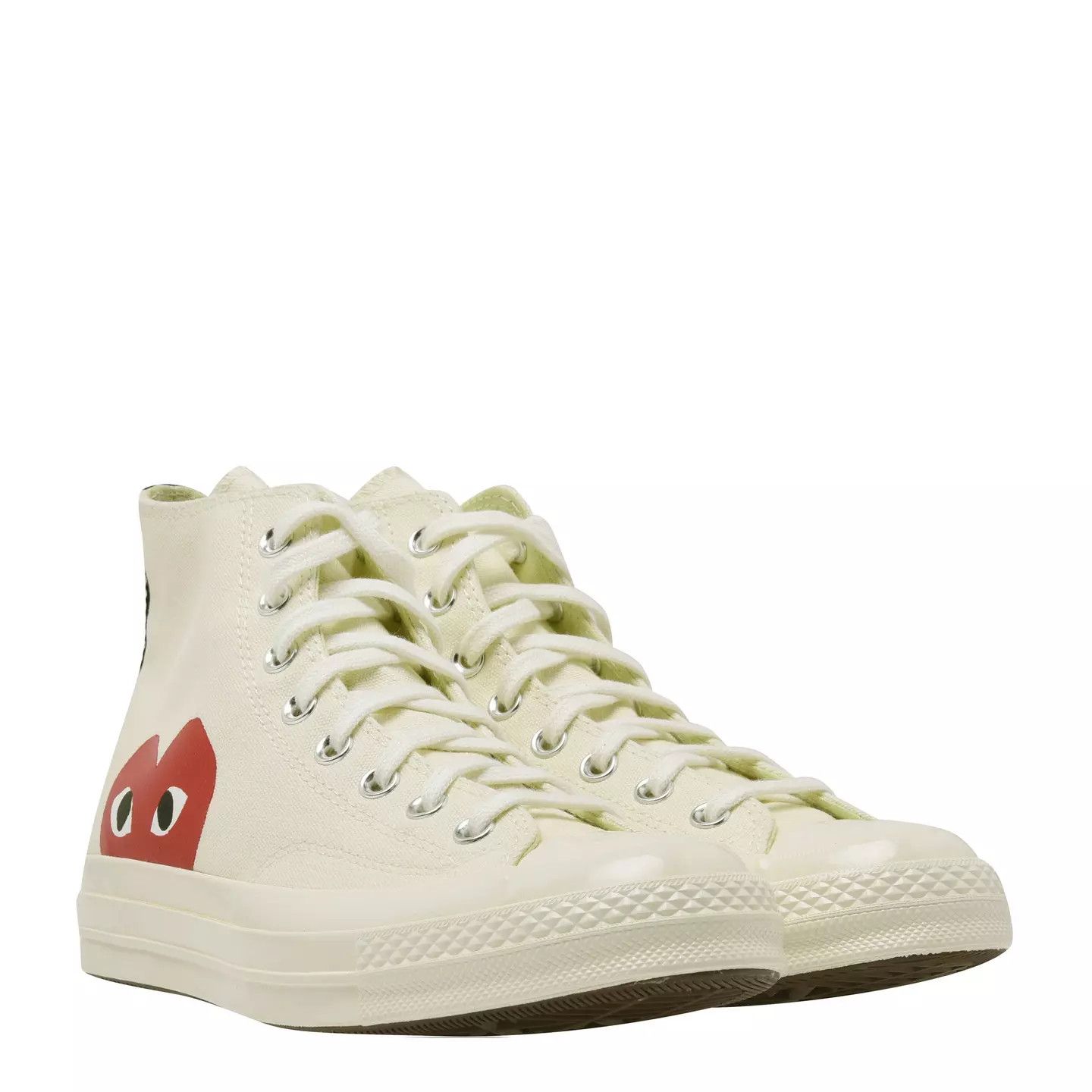 Comme des Garcons PLAY o1g2r1mq0426 Chuck Logo High Top Trainers in White Size US 7 / EU 40 - 4 Thumbnail
