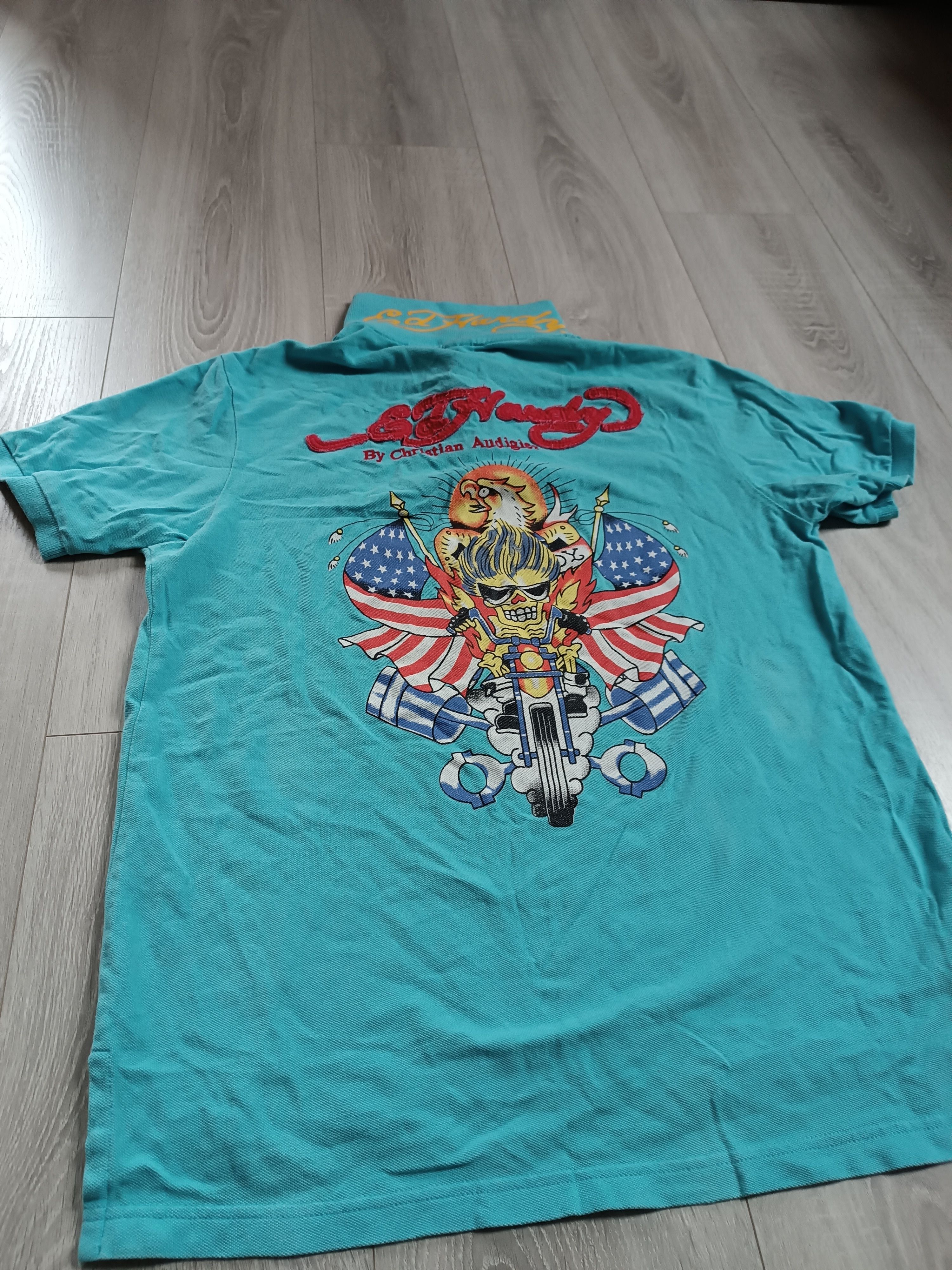 Ed Hardy Vitnage y2k style ed hardy polo tee blue Size US L / EU 52-54 / 3 - 10 Thumbnail