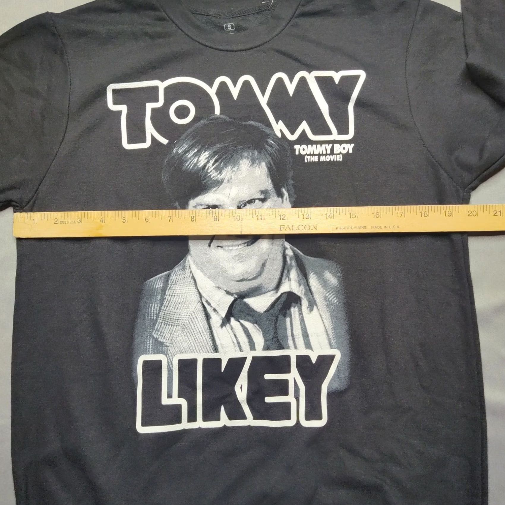 Ripple Junction Tommy Boy Men Small TommY Likey Chris Farley Black Sweatshirt NEW Shirt Mens S Black Tommy Boy Movie Shirt Size US S / EU 44-46 / 1 - 7 Thumbnail