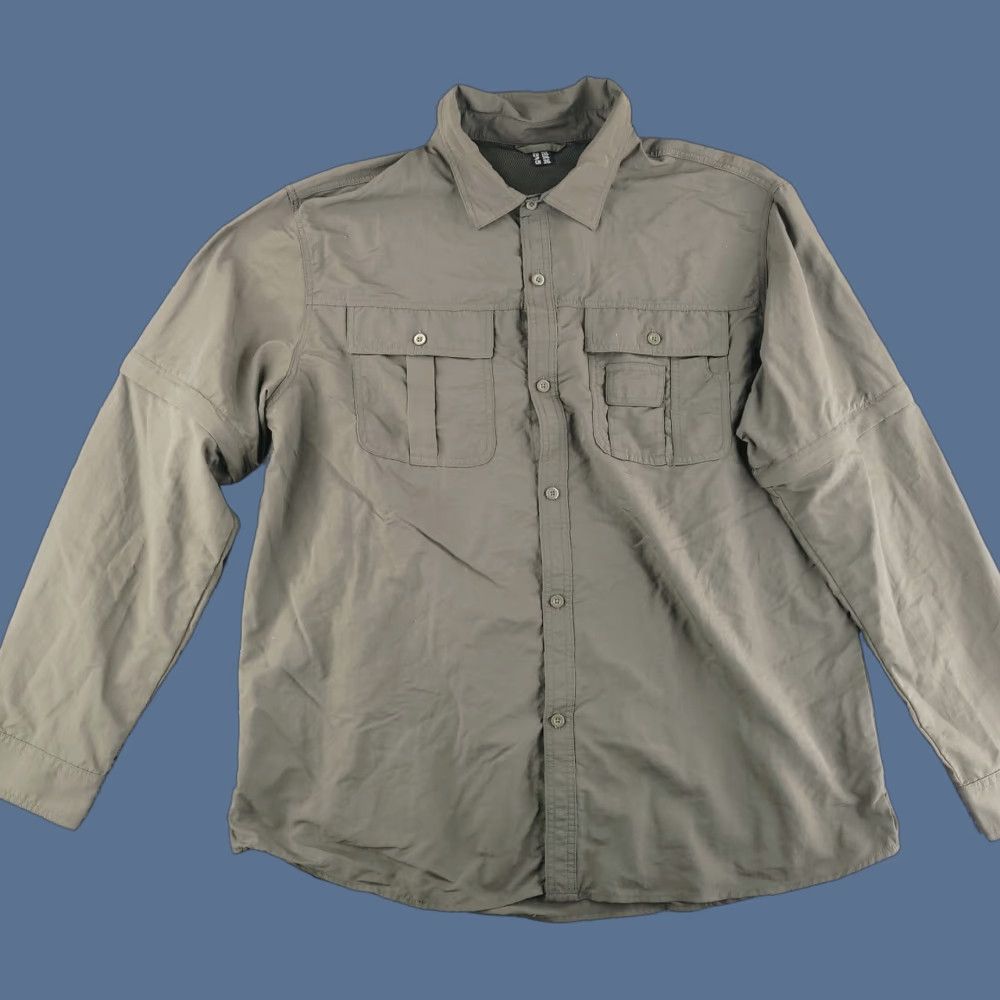 Olive Shirt Mens XL Green Military Olive Vented Caped Hike Outdoor Tactical NYLON Size US XL / EU 56 / 4 - 1 Thumbnail